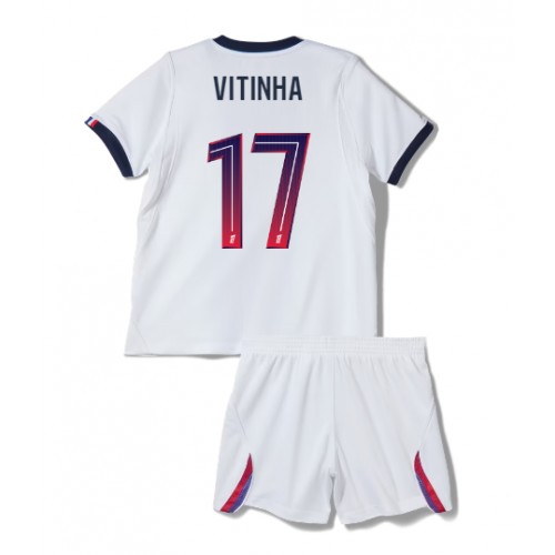 Paris Saint-Germain Vitinha #17 Vieras Peliasu Lasten 2026-27 Lyhythihainen (+ Lyhyet housut)